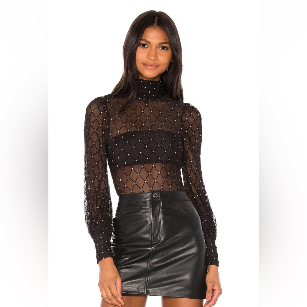 ✨SOLD OUT NWT✨ Camille Coelho Mara Bodysuit Black Sz S✨